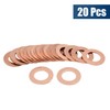 sourcing map 12 mm Inner Diameter Copper Crimp Discs Flat