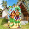 DTOFOOT Luau Couple Photo Door Banner Hawaiian Party Decorations Tiki