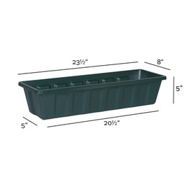 Novelty 02241 203475 2241 24" Green Flower Box Planter, Inch