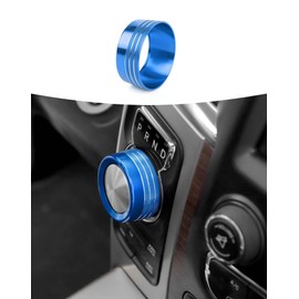 Summleaf Gear Shift Switch Knob Cover for Dodge RAM 2013-2017,for Dodge Durango 2014-2017,Gear Shift Adjust Control Switch Button Cover Ring Trim Interior Accessories Aluminium Alloy Blue