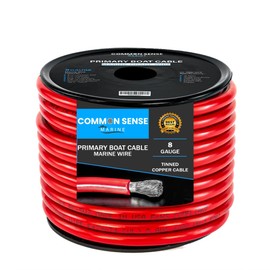 8 Gauge Primary Boat Cable - 100 ft Marine Grade Wire Tinned Oxygen-Free Copper - 8 AWG UL 1426 Standard PVC Wire for Boat, Automotive, Speakers, Camper & Trailers
