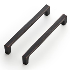 Ravinte 15 Pack Solid 5 Inch Kitchen Square Cabinet Handles Oil-Rubbed Bronze Cabinet Pulls Drawer Pulls Kitchen Cabinet Hardware Kitchen Handles