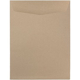 JAM PAPER 9 x 12 Open End Catalog Premium Envelopes - Brown Kraft Paper Bag - 50/Pack