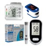 Glucometro Digital + Medidor De Pesion Muñeca + Oximetro