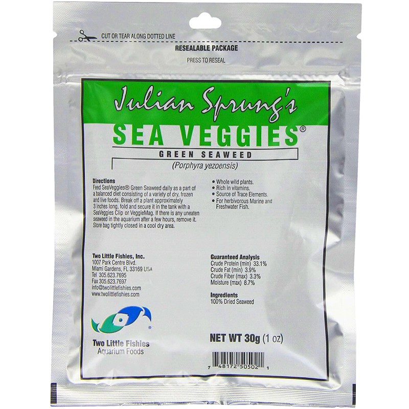 Two Little Fishies Sea Veggies Green Seaweed 30 grams Natural