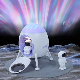 2win2buy Lander Astronaut Projector Night Light, Built-in Speaker Space Buddy LED Planetarium Spaceman Lamp Gifts for Kids Adults Bedroom Ceiling Room Decor