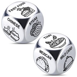 Anniversary Gag Gifts for Men Women Bridal Shower Gifts Valentines Day Birthday Wedding Date Night Ideas Food Dice Gifts for Husband Wife Boyfriend Girlfriend Him Her 11th Steel Anniversary