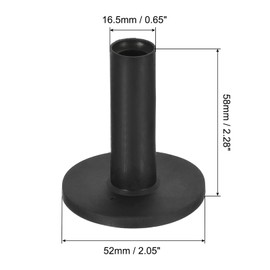 PATIKIL 58mm 7pcs Rubber Golf Tees Tall Training Driving Range Tee Stabilizing Ball Holder for Outdoor Indoor Hitting Mat Black