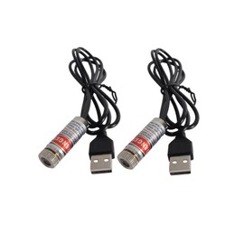 Red line Laser Module, Industrial Laser Module, Adjustable Focus, line Length 39″USB Connector Diameter 12mm(point-2pack)