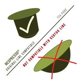 Decaf Variety Pack tea pods compatible with Nespresso OriginalLine brewers - 10 capsules. Variety pack includes Peppermint, Hibiscus, Decaffeinated Black and Green Teas, Decaf Earl Grey bergamot tea