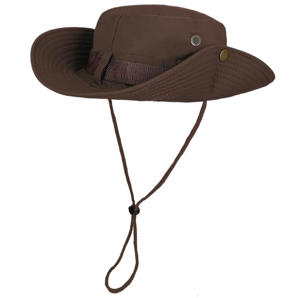 ehsbuy Safari Sun Hats for Men Wide Brim Foldable Cotton