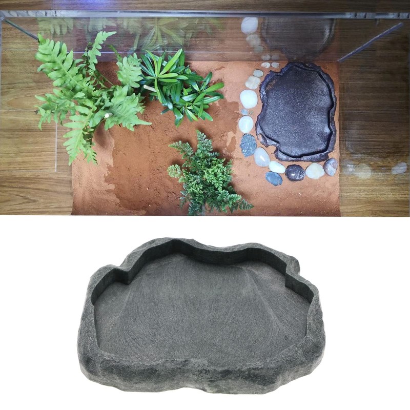 VGOL Reptiles Water Tray Tortoise Feeder Lizard Water Dish Resin