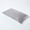 Homescapes Velvet Cushion Cover, Grey, Soft Decorative Cushion Cover 30