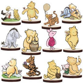 Winnie Centerpieces for Baby Shower Decorations Classic Wood Cutout Shapes Creatures Table Toppers Birthday Party Supplies