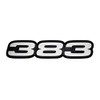 VMS RACING 383 Silver on Black Highly Polished Aluminum Emblem