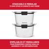 Rubbermaid Brilliance Round Leak Proof Food Storage Containers, 3.5 cup
