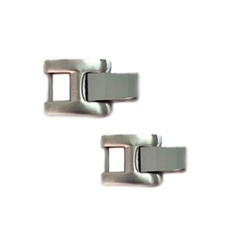 Men's Silver Box Link Pattern 1/2" Tail Chain Extender. Qty. 2 Pack