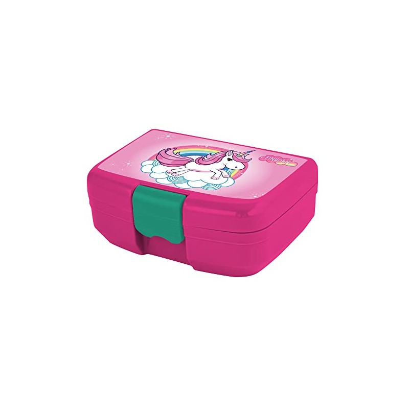 p:os Unicorn Lunch Box for Children with One Compartment, Lunch