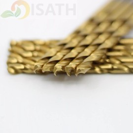 ISATH 20PCS 3/16" Titanium Drill Bits Set HSS Jobber Metal Woodworking Drill Bit