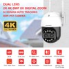 BOAVISION 355° Wireless PTZ Security Camera Outdoor Dual Lens 8X
