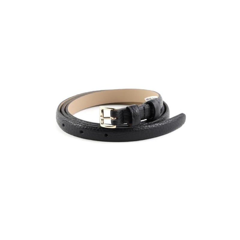 Abro Leather Adria Women's Belt W85 Black/Gold, Black / Gold