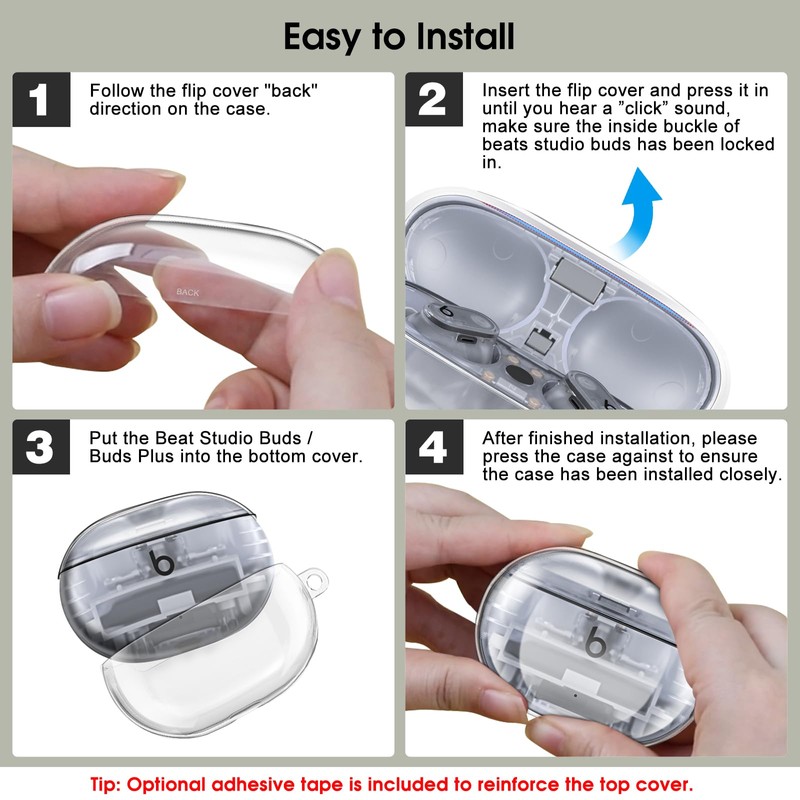 Fintie Clear Case for New Beats Studio Buds + (2023)