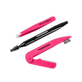 Tweezerman Mini Brow Rescue Kit, Tools for Perfect Brow Shaping (Set of 3)