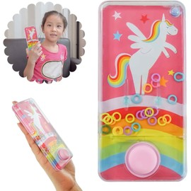 Unicorn Star Water Game for Kids, Phone Aquatic Toy Summer Gifts for Girls, Hand Held Water Ring Game for Kids Stocking Stuffers| Water Toss Ring 14cm