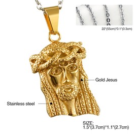 Cupimatch Men's Necklace with Pendant Scissors Comb Football Microphone Necklace Stainless Steel Chain Necklace Jewellery for Men Boys, Stainless Steel, No Gemstone