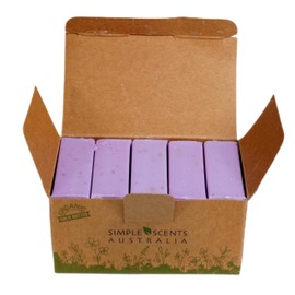 Simple Scents Australia Lavender with Flowers Scented Natural Soap Bars (5 Bars), 3.5oz Moisturizing French Triple Milled Soap Bars Enriched with Shea Butter - Pure Plant Oil Bath & Body