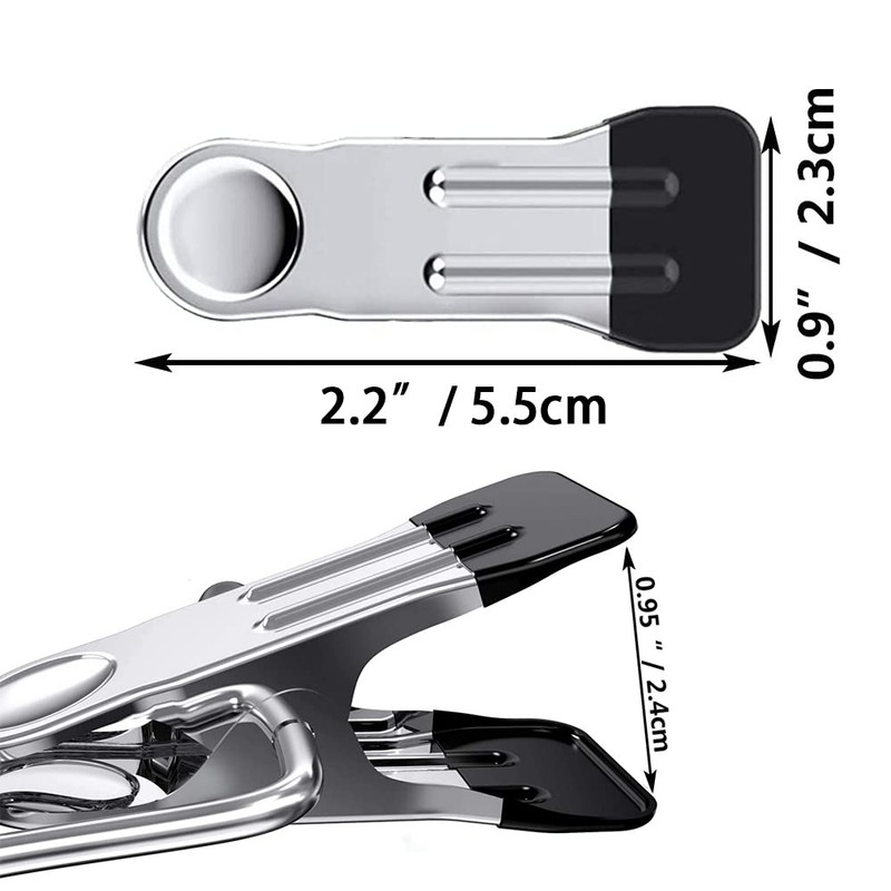 BERYLER® 30 Pack Long Lasting Stainless Steel Clothespins with Anti-Scratch