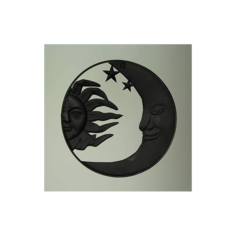 Collectible Badges Metal Art Celestial Sun and Moon Indoor Outdoor