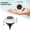 VOLISUN Solar Ground Lights Outdoor,12 Pack Flat Solar Pathway Lights