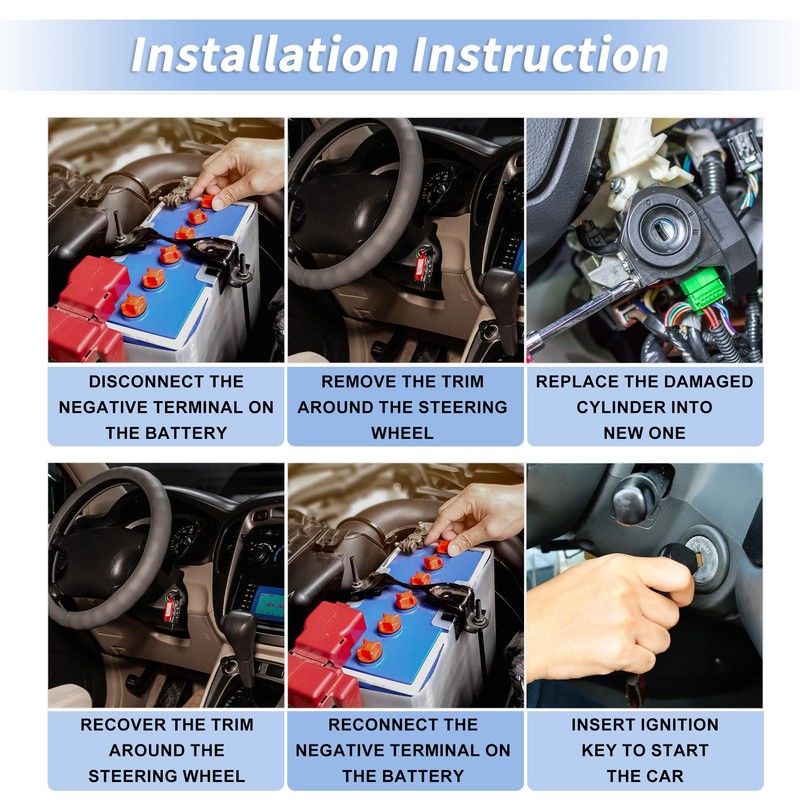 PARSKILO No.5003843AB/5003843AA Ignition Lock Cylinder and Door Lock for Jeep