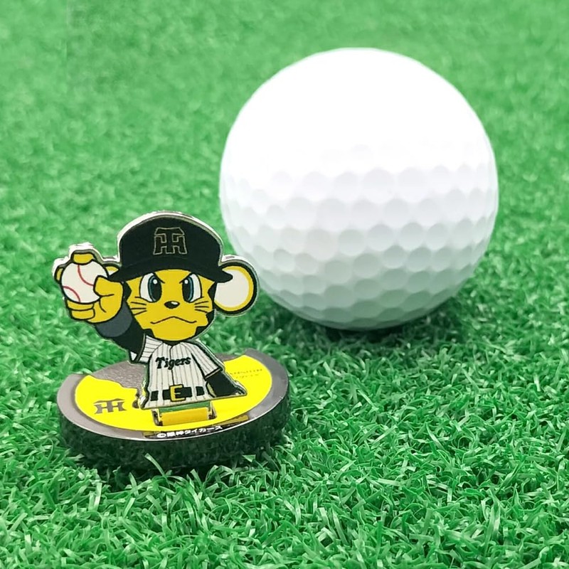 HOKUSHIN TRADING MK0496 Golf Ball Marker Hanshin Tigers Upright Marker