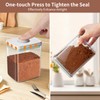 Mutclord POP Airtight Brown-Sugar Keeper-Container - 1.3Qt(42Oz/1.2L) Clear Jar |