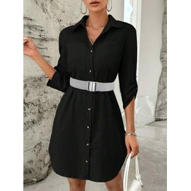 BAOKELAN Wide Stretchy Belt for Women Elastic Skinny Waist Belt with Gold Buckle for Dresses, silver band silver buckle