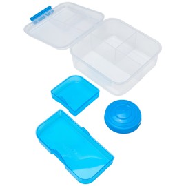 Sistema Bento Box TO GO | Lunch Box with Yoghurt/Fruit Pot | 1.25 L | Assorted Colours | 1 Count