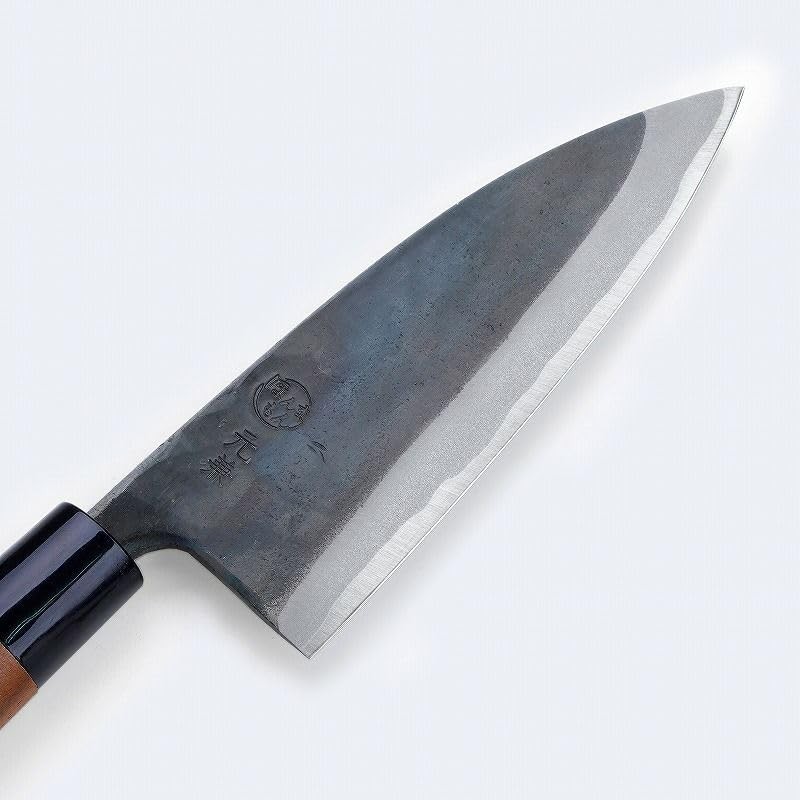 包丁 出刃 元兼「極上」鍛造黒打両刃出刃包丁150mm