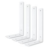 White Floating Shelf Bracket 8 Inch, 4 Pack Heavy Duty