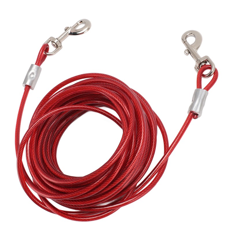 Dog Tie Out Cable Steel Wire Double Head Bite Resistant