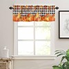 Thanksgiving Orange Pumpkins Kitchen Valance for Window,Fall Pumpkin Leaves Rod