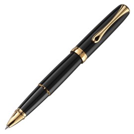 Diplomat Excellence A2 Trim Rollerball Refill - Black Lacquer/Gold