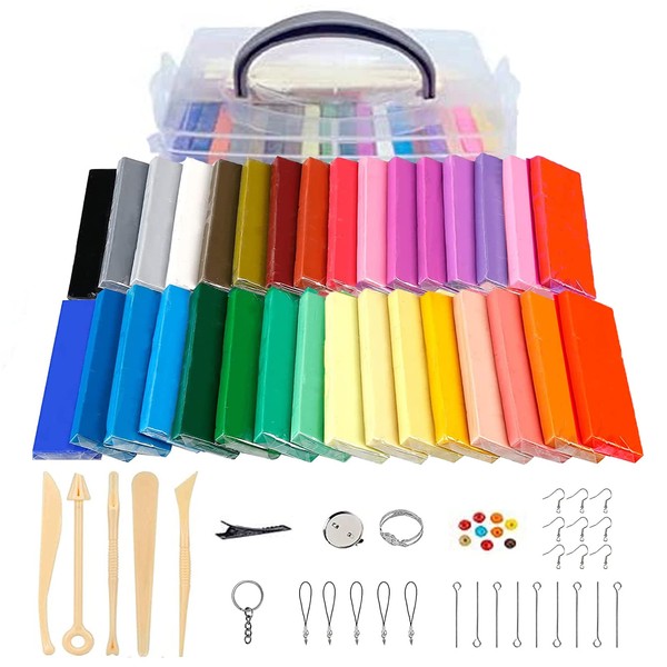Xrten 32 Color Polymer Clay, Polymer Clay Starter Kit Colorful