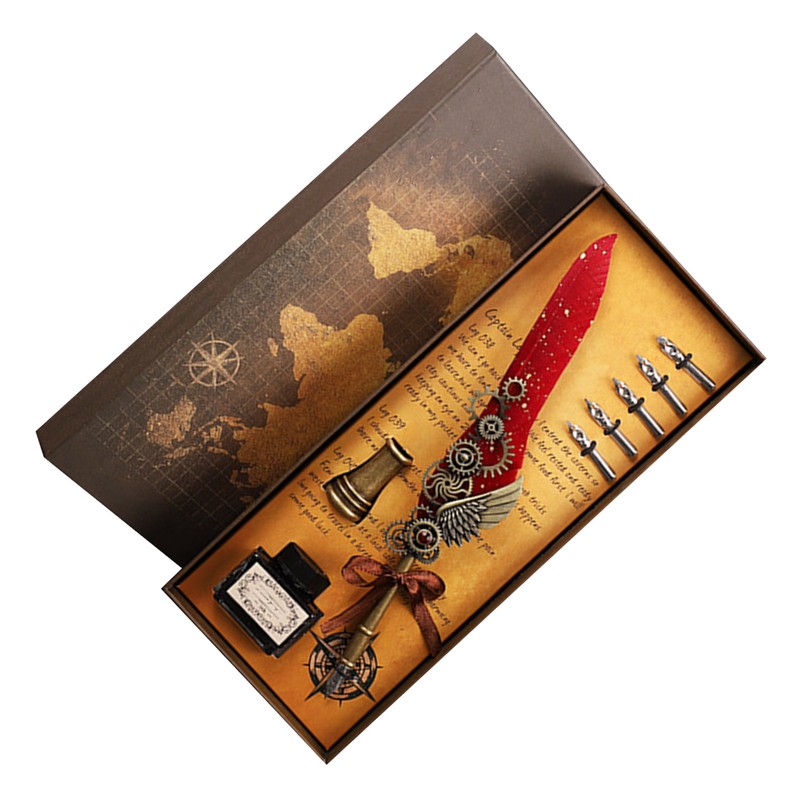 Quill Pen and Ink Set Vintage Elegant Style Smoothly Writing