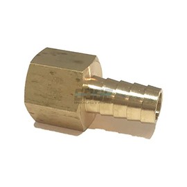 EDGE INDUSTRIAL 1/2" Hose ID to 1/2" Female NPT FNPT Straight Brass Fitting Fuel/AIR/Water/Oil/Gas/WOG (Qty 01)