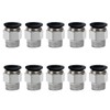 10 Pcs Straight Pneumatic Connectors, Black Air Hose Push to