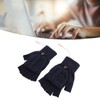 USB Warmer Heated Gloves Flip Half Fingerless Electronic Knitted Hand