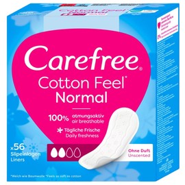 Cotton Feel Unscented Normal Panty Liners Breathable 4X 56 Each (224 Pantyliners in Total)