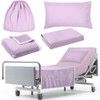 SmoothNovelty 4 Pcs Hospital Bed Sheets Set, Soft Knitted Standard